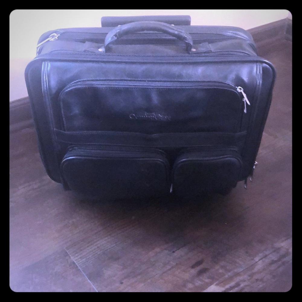 CompuCase rolling briefcase leather